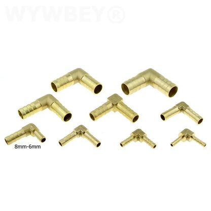 Tee Y 3 4 Way Brass Hose Connector Splicer Barb Pipe Fitting 4 6 8 10 12 19mm 25mm Tail Pneumatic Air Water Hose Coupler Adapter
