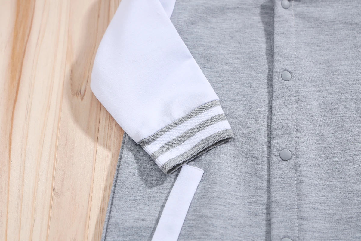 IURNXB Newborn Baby Romper Boys Girls Long Sleeve Colorblock Infant Hooded Outfit Clothes Button Jumpsuits Winter Fall 0-18M