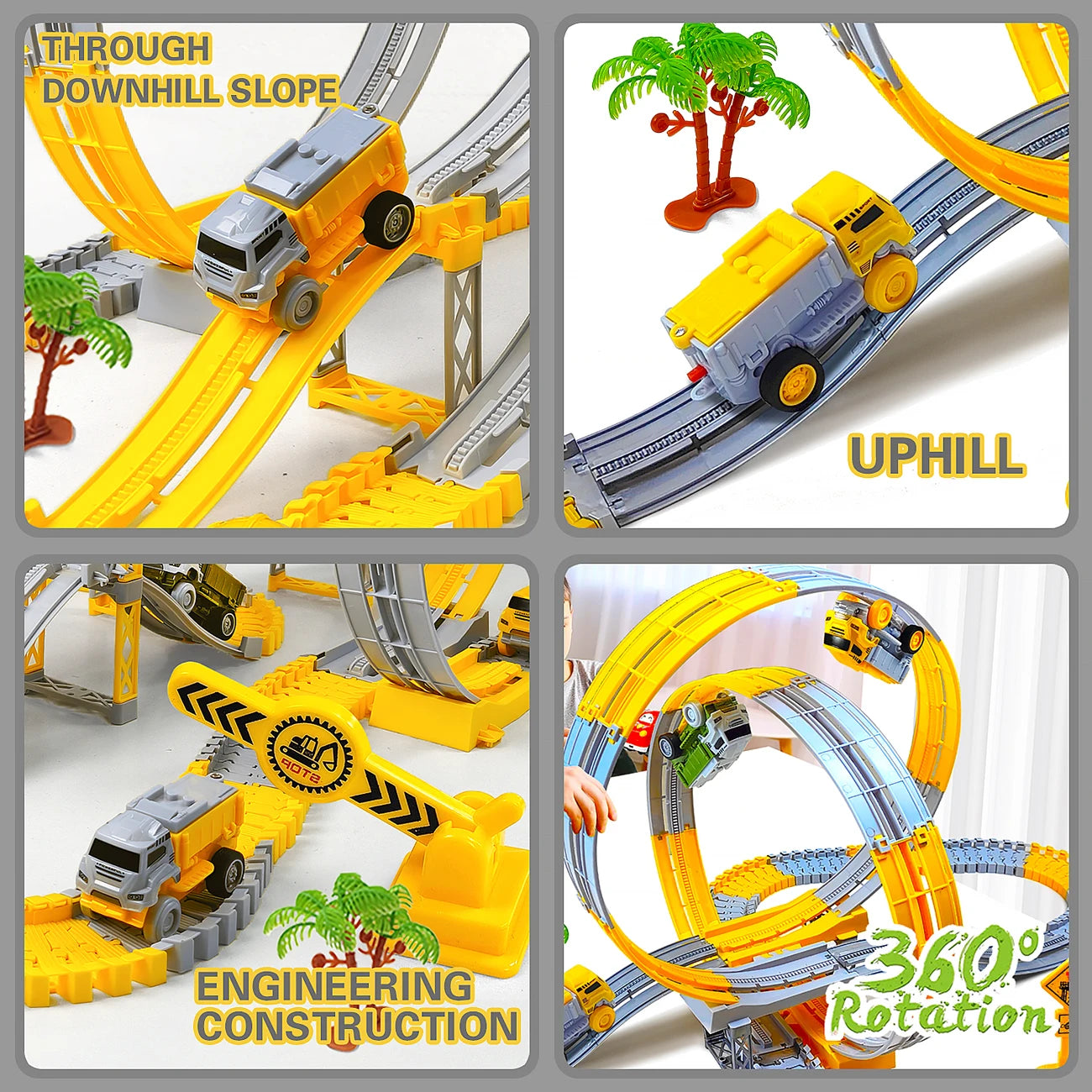 Space Track Toys Magic Climbing Electric Engineering Race Car Toy Bendable Flexible Race Track Cars Train Toy For Kid Gift