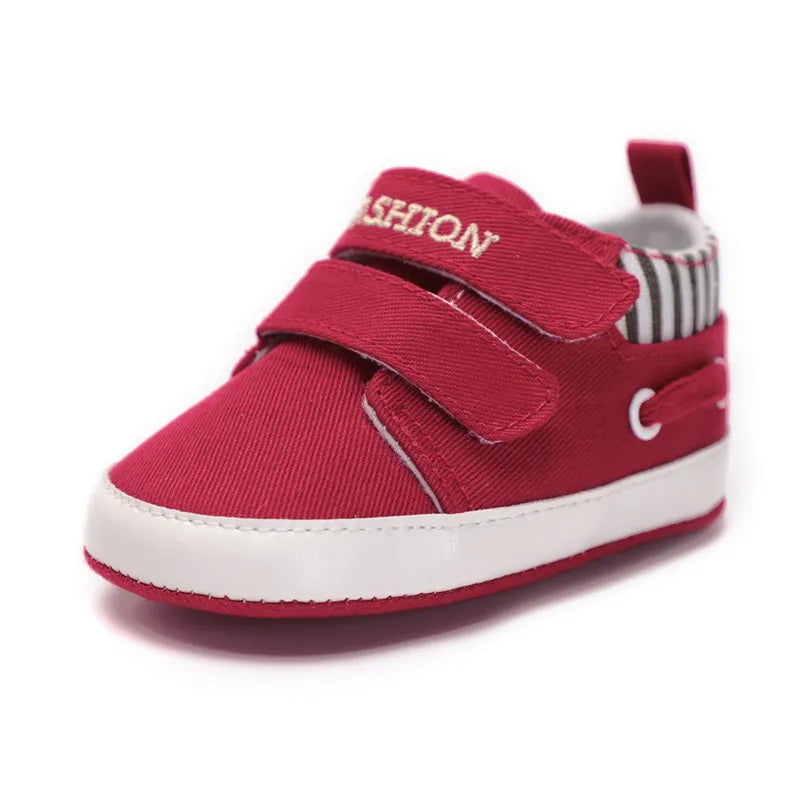 Infant Babies Boys Girls Shoes Soft Sole Canvas Solid Footwear For Newborns Toddler Crib Moccasins Letter Print Anti-Slip Shoes