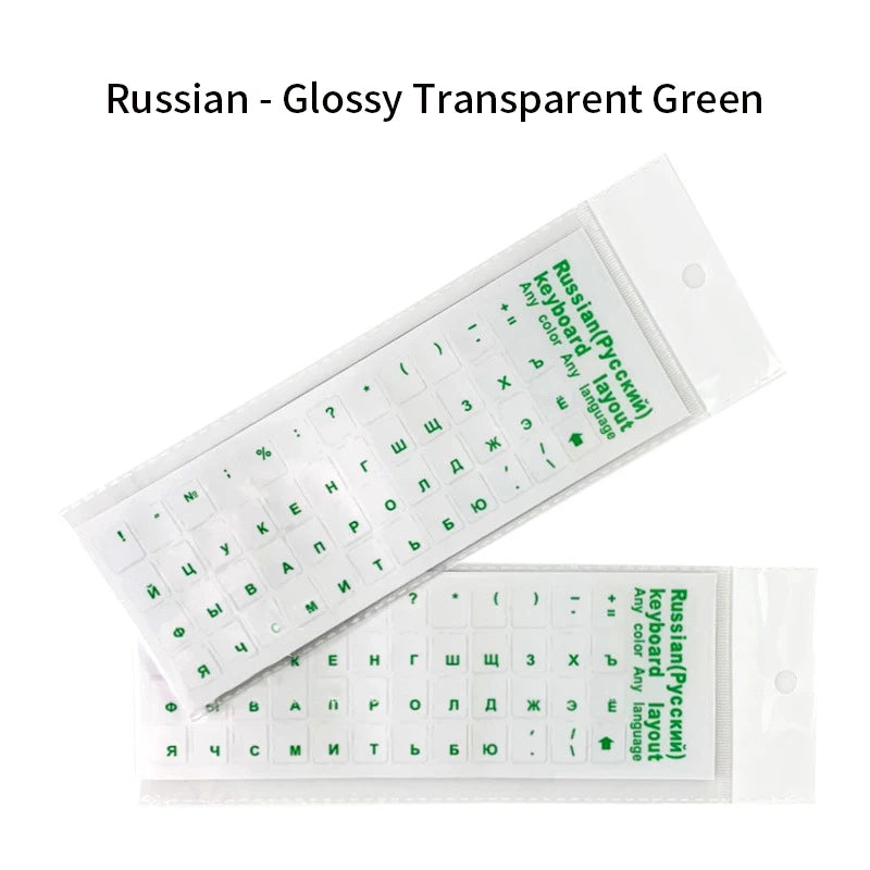 Universal Russian Transparent Keyboard Stickers for Laptop Letters Keyboard Cover for Notebook Computer PC Dust Protection