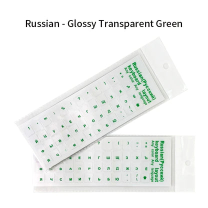 Universal Russian Transparent Keyboard Stickers for Laptop Letters Keyboard Cover for Notebook Computer PC Dust Protection