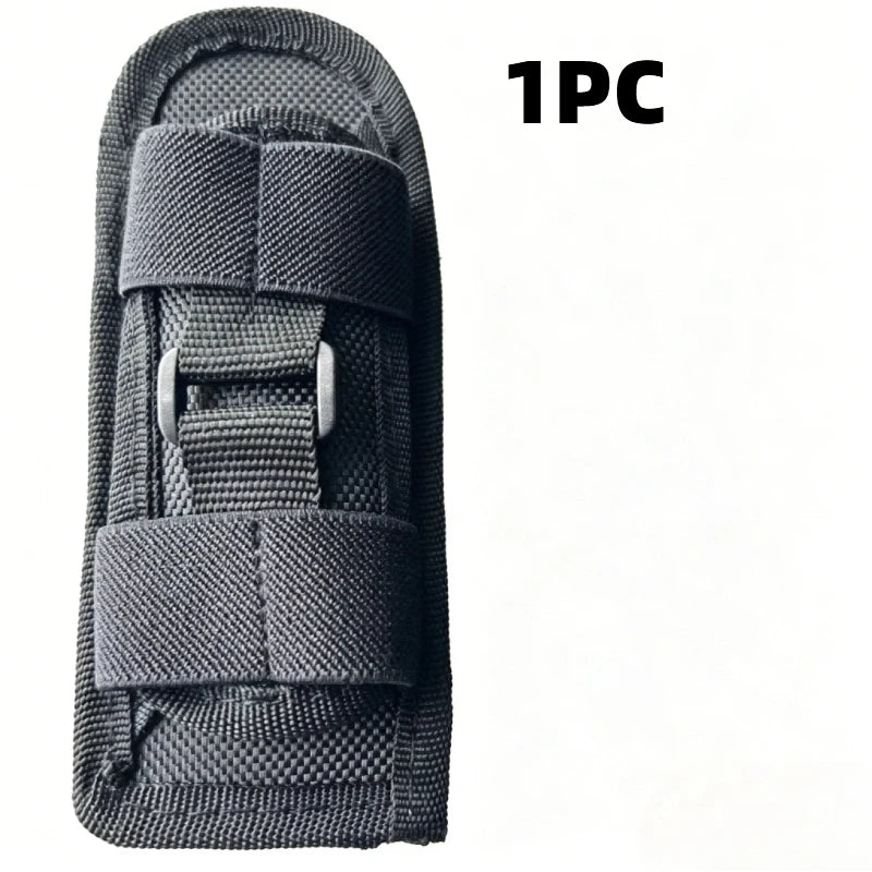 Tactical Hunting Molle Nylon Flashlight Pouch 360 Degrees Rotatable Outdoor Flashlight Cover Holster Torch Case Portable Torch