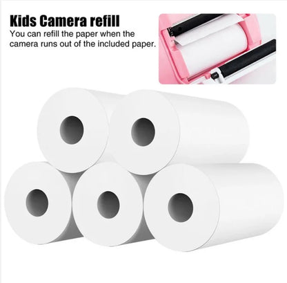 10 Rolls Kids Instant Camera Refill Print Paper Film Coreless Thermal Print For 57mm Portable Cash Registers Mobile Printer