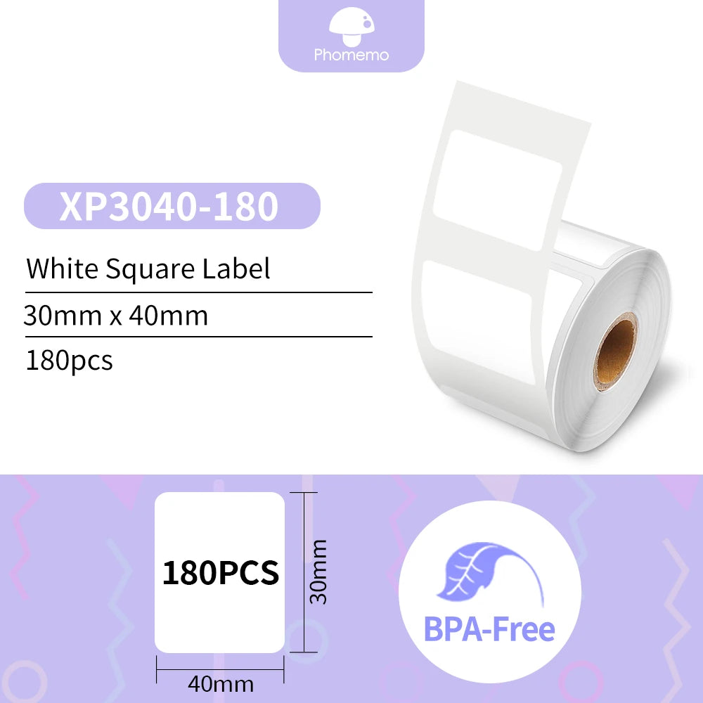 Phomemo Self-Adhesive Labels Paper for Phomemo M110/M200 Self-adhesive Label Printer Waterproof Tag Jewelry Tag Thermal Sticker
