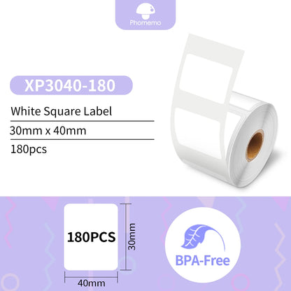 Phomemo Self-Adhesive Labels Paper for Phomemo M110/M200 Self-adhesive Label Printer Waterproof Tag Jewelry Tag Thermal Sticker