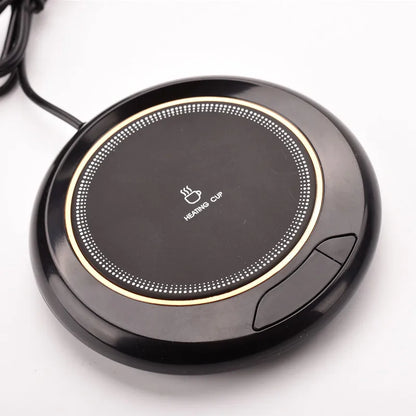 USB Thermostatic Heating Coaster for Home 3-Speed Adjustable Constant Temperature 55-65-75 Degrees Cappuccino Warmer
