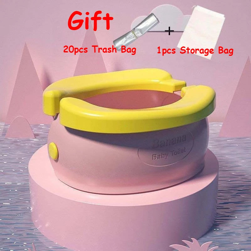 Children's Foldable Potty Training Seat Easy To Clean Toilet Seat Boys and Girls Birthday Gift Portable Travel Baby Potty