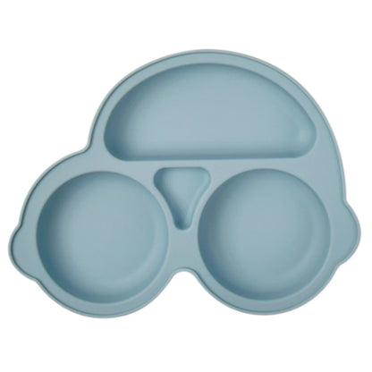 Baby Silicone Suction Cup Bowl Cute Bear Design Macaron Color 100% Food Grade Silicone BPA Free Double plate design for meals