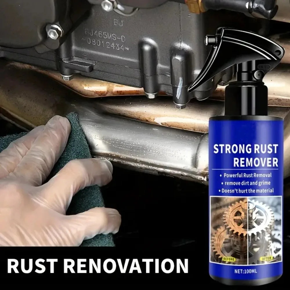 Quick-Acting Car Rust Remover Spray - Care for Auto Exhaust Pipes & Wheel Hubs, Metal Iron Powder Cleaner