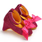 2022 New Infant Newborn Baby Girl High Heels Shoes Princess Bow First Birthday Party Shoes Photo Props Shoes 0-12M