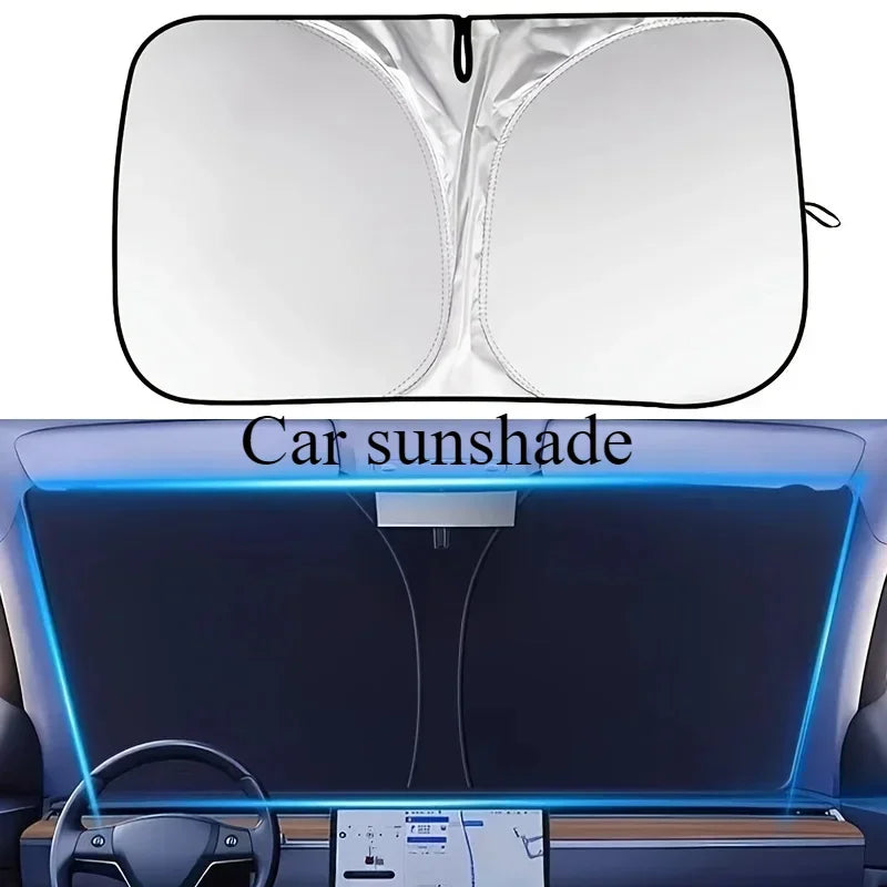 Car Windshield Sun Shade Cover Foldable Visor Protector Interior Anti UV Sun Windscreen Folding Parasol Car Accessories