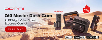 DDPAI Dash Cam Z50 Pro 4K HDR + 1080P Car DVR Night Vision Wi-Fi 6 GPS ADAS 24h Parking Monitor Front and Rear Camera Dashcam