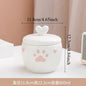 1pc Ceramic Pet Urn, Funeral Cremation Urn for Cats and Dogs, Pet Hair Covered Commemorative Jar,Household Pet Funeral Supplies