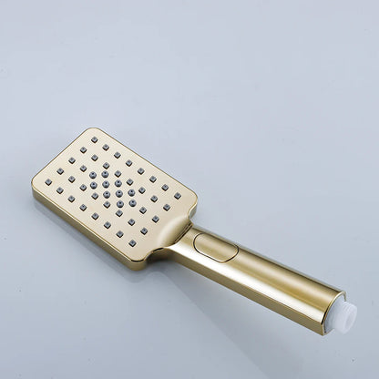 Gold Piano Digital Display Bathroom Shower Set Brass Bathroom Faucet Accessories Thermostatic Digital Bathroom Shower System