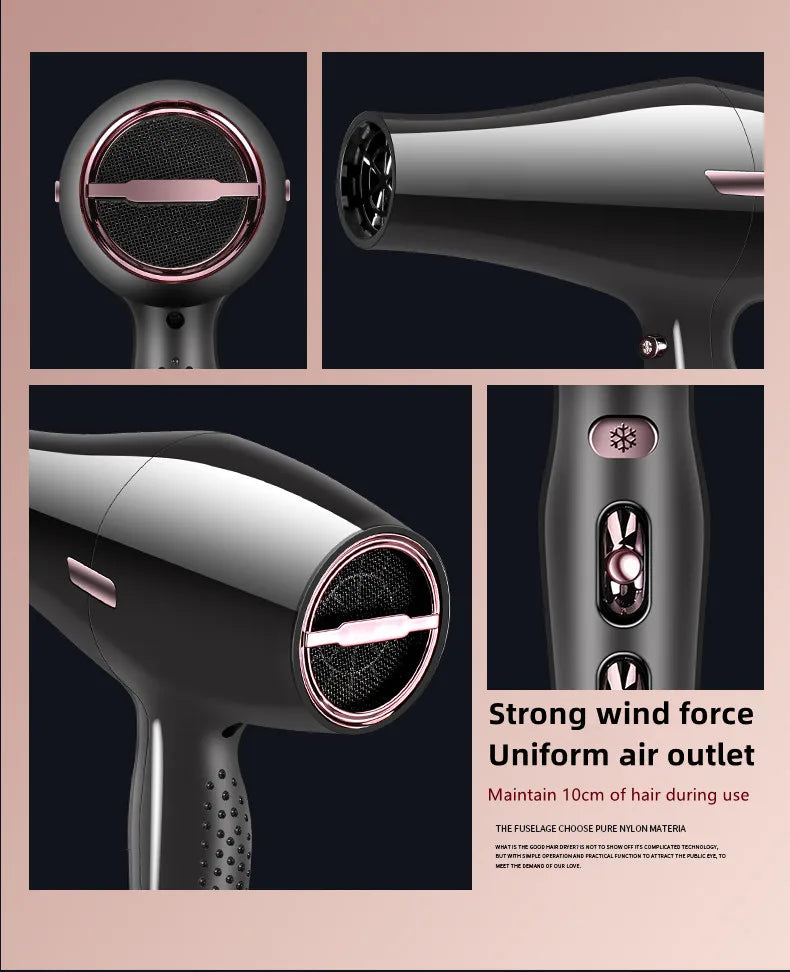 2300W Hair Salon Hair Dryer High Power Strong Wind Speed Dry Blue Light Ion Silent Home Hairdresser Special New Product