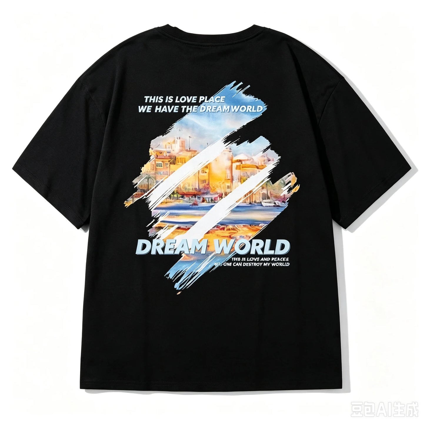 M-8XL 2026 NewPainting Print Round Neck Short Sleeve T-shirt for Men and Women Large Loose Casual Five Quarter Sleeved Top