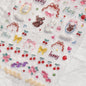 Line Flower Powder Blusher Love Heart High Quality Jelly Series Adhesive Nail Sticker Nail Art Decoration Decals Design T-2830