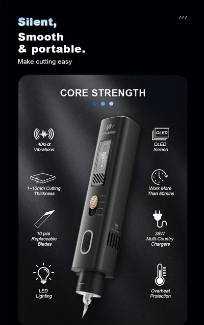 JAKEMY Ultrasonic Cutting Knife Ideal for DIY 3D Printing Cutting High-Speed Carving & Polishing