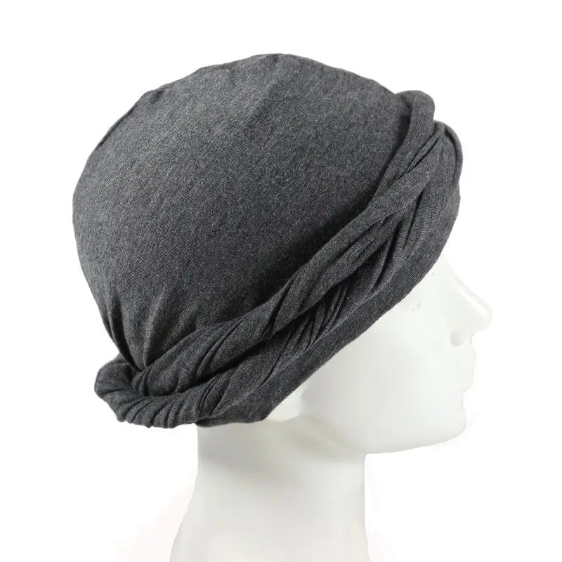 2022 New Elastic Men's Turban Hat Satin Lining Stretchy Men Bandana Indian Cap Fashion Male Hip Hop Caps Headband Biker Headwrap
