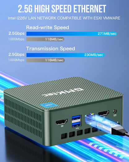 GMKtec G3 Mini PC Intel Alder Lake N100 Windows 11 Pro Desktop Computer 8/16GB RAM 256/512GB PCIe M.2 SSD WiFi 6 BT5.2 Mini PC