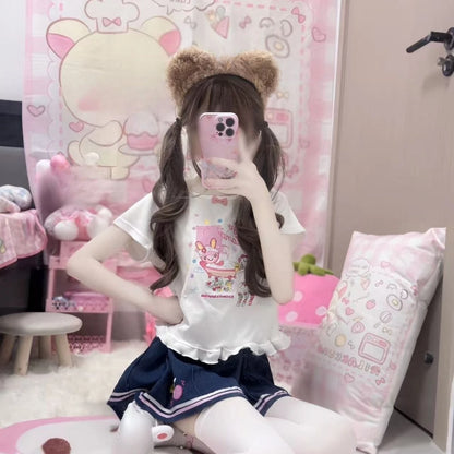 Japanese Kawaii Layered Ruffle Cake Skirts Women High Waist Half Skirt Cute Daily Holiday Party Outfit Spring Summer 2026