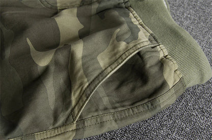 2024 Summer Men Camouflage Shorts Casual Elastic Waist Comfort Loose Jogging Pants Cotton Cargo Gym Running Shorts Beach Shorts