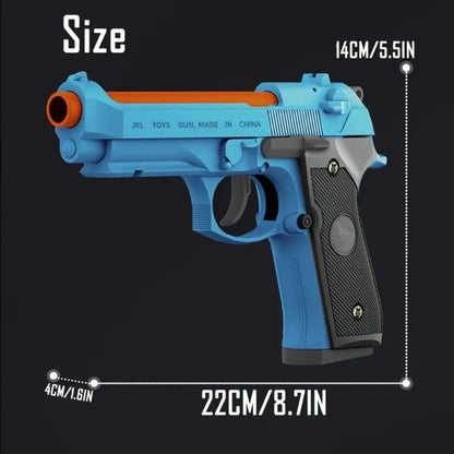 Mechanical G17 Soft Bullet Toy Gun Shell Throwing Continuous Firing Launcher Model Outdoor Sports Shooting Games for Children