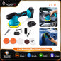 Podofo 21V Cordless Car Waxing Machine Adjustable 8 Speed Auto Polish Waxing Machine Polishing Wax Tool Wax Polisher With Battery & Charger