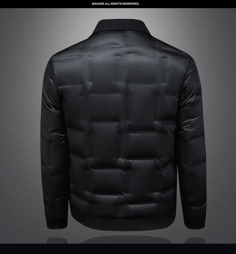 Minglu Autumn Winter Single Breasted Men's Jackets High Quality Solid Color White Duck Down Casual Down Male Coats Plus Size 5XL