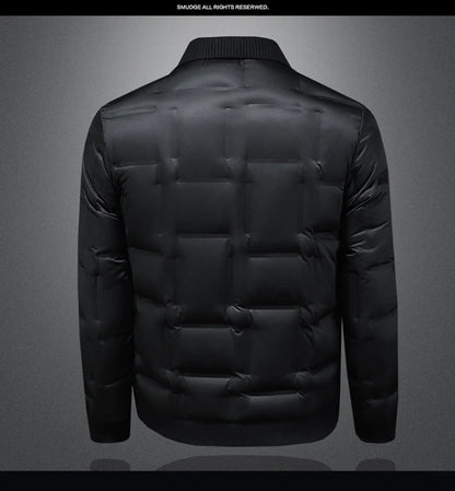 Minglu Autumn Winter Single Breasted Men's Jackets High Quality Solid Color White Duck Down Casual Down Male Coats Plus Size 5XL