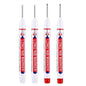 4Pcs/Set 20mm Deep Hole Long Nib Head Markers For Metal Perforating Pen Waterproof Bathroom Woodworking Decoration Multi-Purpose