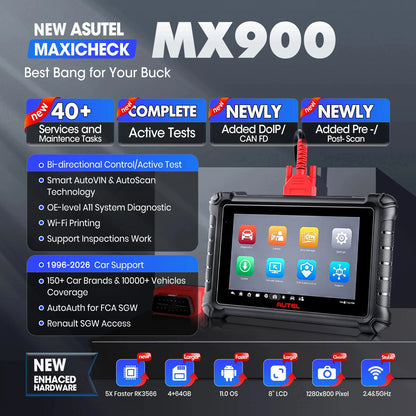 Autel MaxiCheck MX900 Automotivo Diagnostic Tool MK900 CAN FD/DoIP Bi-directional OBD2 Scanner Tools Upgraded of MX808S MK808S