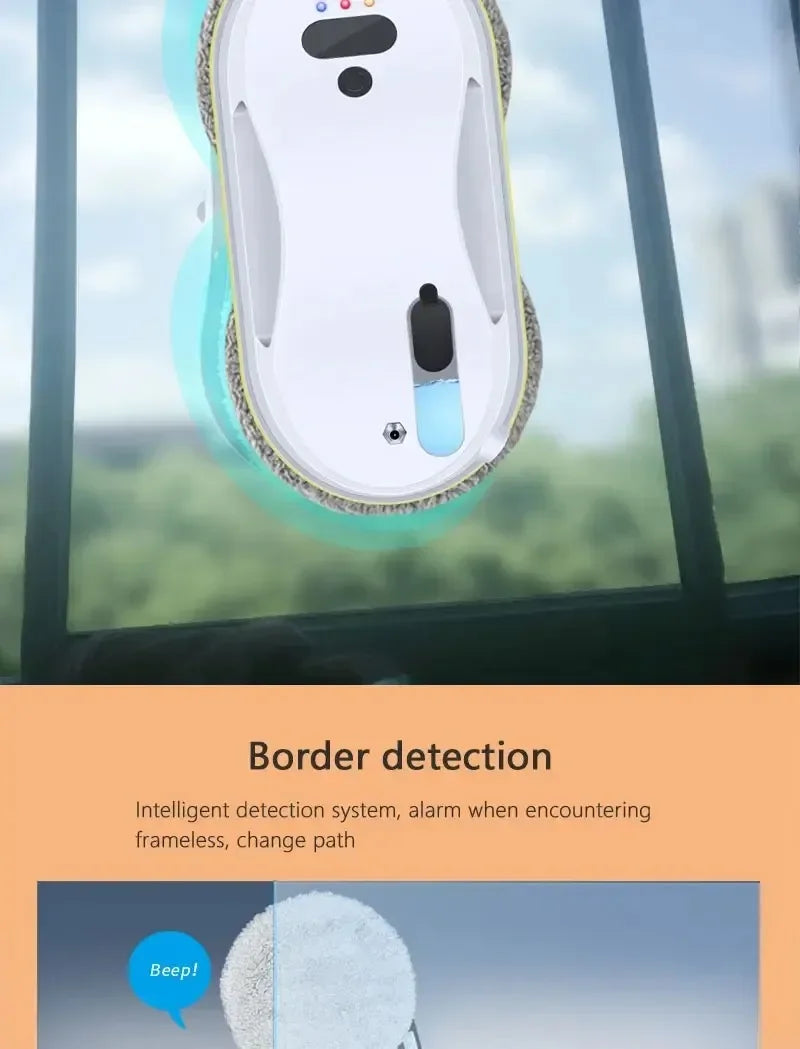 DIVEDEER Window cleaner for home use fully automatic single water spray window cleaner remote control window cleaner robot