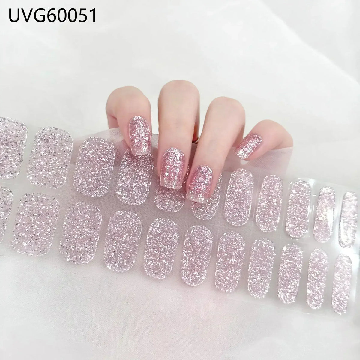 16/20/22Tips Semi-Cured Gel Nail Wraps Full Cover Manicure DIY Waterproof Long Lasting Gel Nail Stickers set for UV Lamp Need
