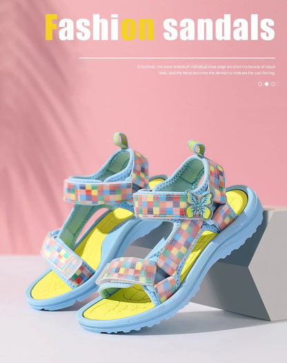 Summer Children Sandals Baby Girls Toddler Soft Non-slip Princess Shoes Baby Cute Pearl Princess Dance  Kids Performance Prop