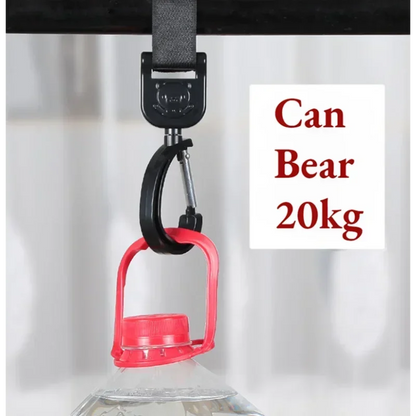 Universal Outdoor Stroller Accessories Baby Pram Hooks Rotate Hanging Bag 360 Degree Cart Organizer Storage Bag Hanger