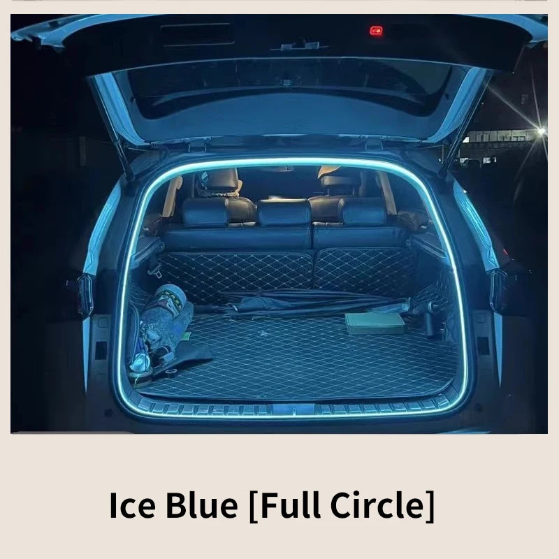 1Set Car High Brightness Trunk Lighting Ambient Light Interior Decoration LED Wiring Free Automatic Sensing Tailgate Light Strip