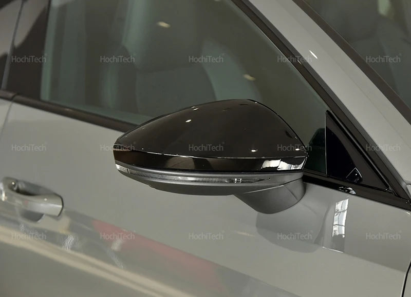 High Quality Carbon Fiber Glossy Black Replacement Side Mirror Covers Cap for Audi A6 S6 RS6 C8 A7 S7 RS7 A8 Left hand Drive