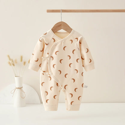 AYNIGIELL Spring Autumn 0-6 Months Baby Jumpsuit Cartoon Pattern Male and Female Infants 100%Cotton Rompers Infant Clothing
