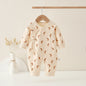 AYNIGIELL Spring Autumn 0-6 Months Baby Jumpsuit Cartoon Pattern Male and Female Infants 100%Cotton Rompers Infant Clothing