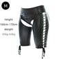 Sexy Leather Belted Shorts with Fetish Slave Bondage Hip Revealing Miniskirt for Women BDSM Role Play Night Club Costumes