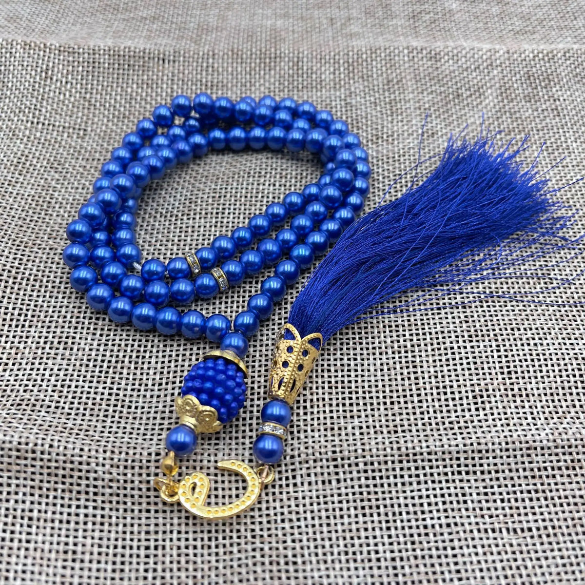 Muslim 99 Prayer Beads Tasbih Rosary Bracelet Islamic Misbaha Pearl Beads Tassel Necklace Ramadan Eid Jewelry for Women Men
