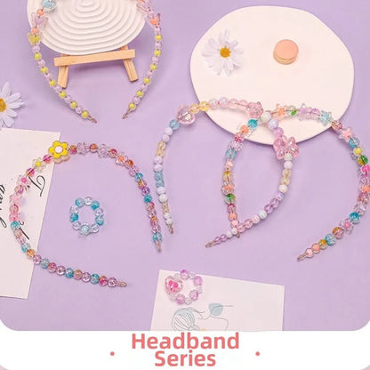 24 Grid DIY Handmade Beaded Kit Acrylic Creative Beads Bracelet Making Kit Cute Kawaii DIY Jewelry Making Kit Educational Craft