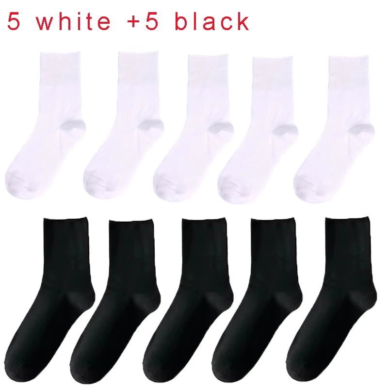 10PCS=5Pairs Loose Mouth Socks Diabetic Prevent Varicose Veins Cotton Comfortable Older Hypertensive Patients Fat Man Socks Gift