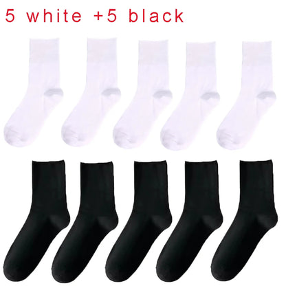 10PCS=5Pairs Loose Mouth Socks Diabetic Prevent Varicose Veins Cotton Comfortable Older Hypertensive Patients Fat Man Socks Gift