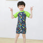 2-10T Summer Kids Boy Swimsuits Vacation Beach Pants Long sleeve Tops with Hat Toddler Sets Fashion Children Surfing Swim Suit