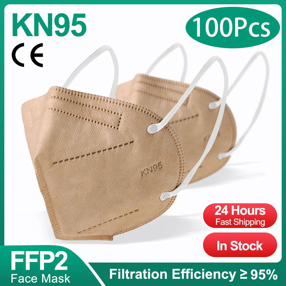10-200Pcs FFP2 Masks kn95 Mascarillas KN95 Face Mask Filter 5Layers mascarillas quirurgicas homologadas Reusable Black FFP2 Mask