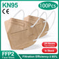 10-200Pcs FFP2 Masks kn95 Mascarillas KN95 Face Mask Filter 5Layers mascarillas quirurgicas homologadas Reusable Black FFP2 Mask