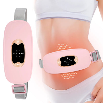Women Menstrual Heating Pads Effective Hot Compress Period Relief Belt Rechargeable Heated Waist Massager Gifts for Female